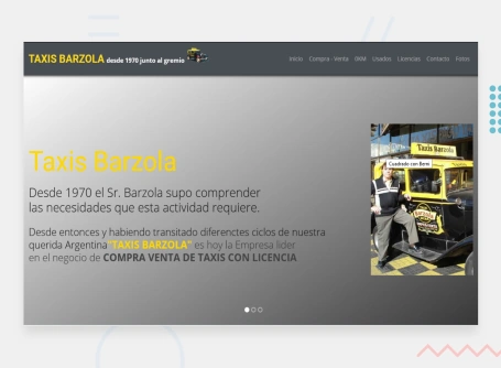 Landing page Taxis Barzola
